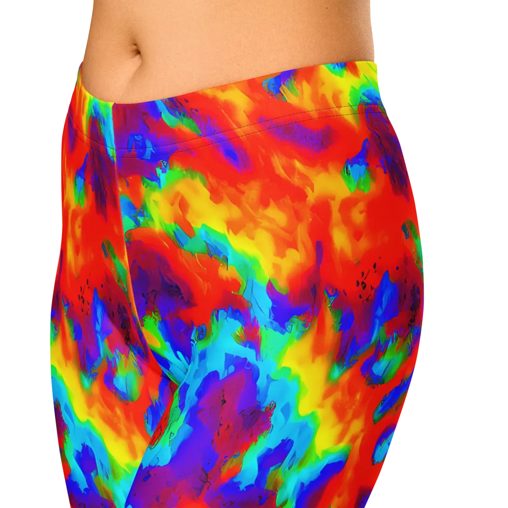 Flame Spectrum on Capri Leggings — Zoomed-in