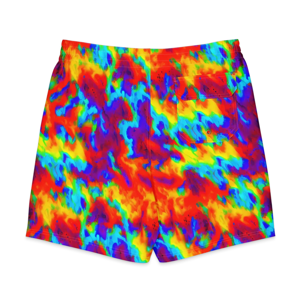 Flame Spectrum on Men's Board Shorts — Back
