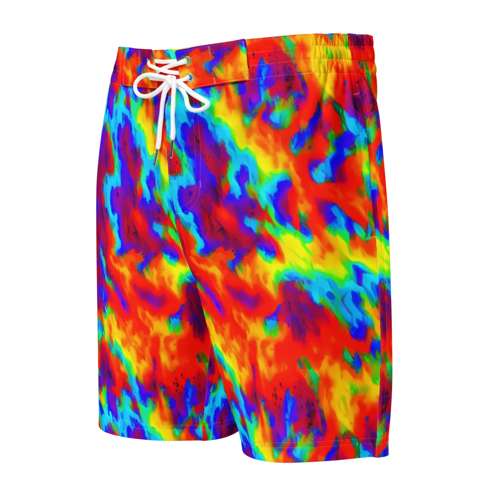 Flame Spectrum on Men's Board Shorts — Front