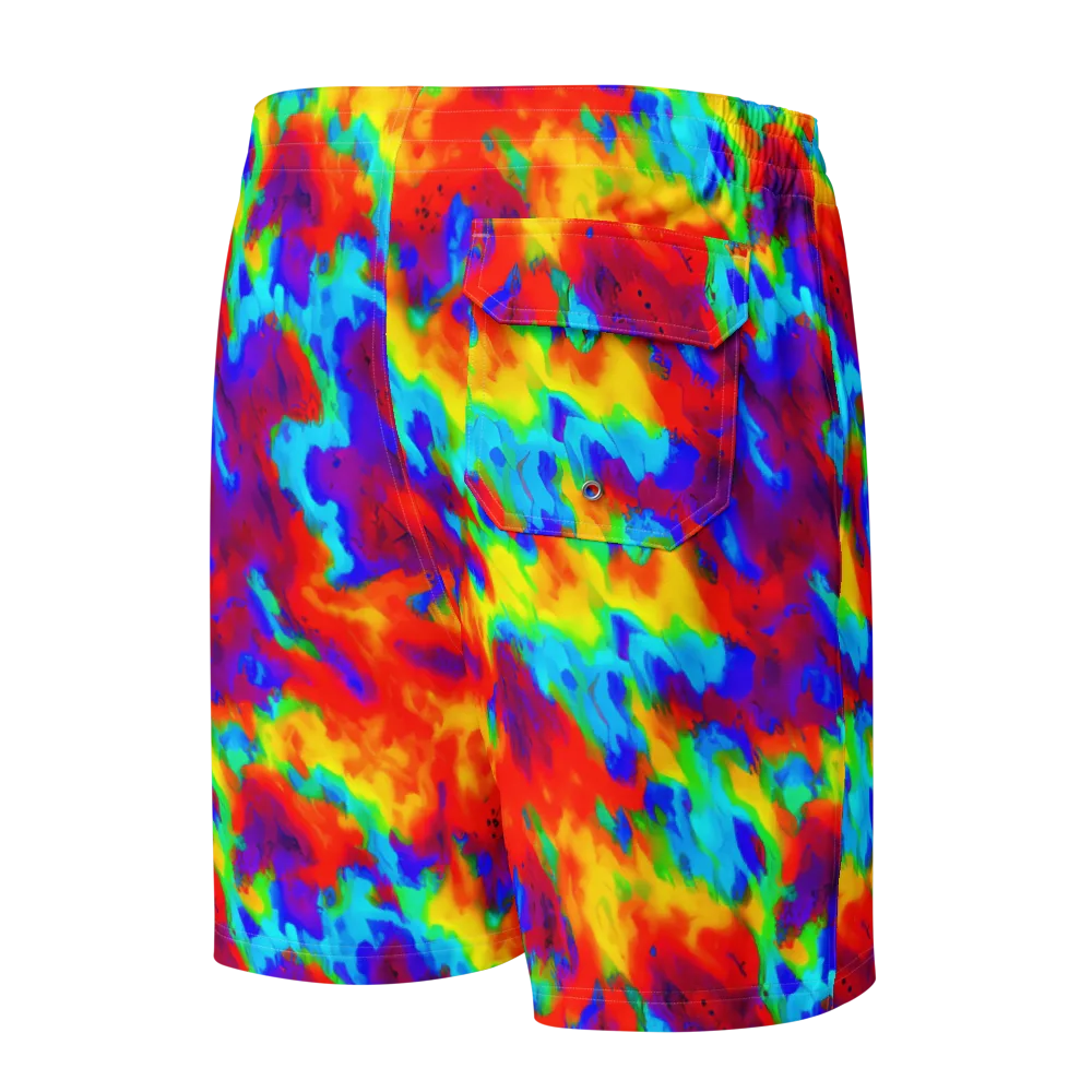 Flame Spectrum on Men's Board Shorts — Back