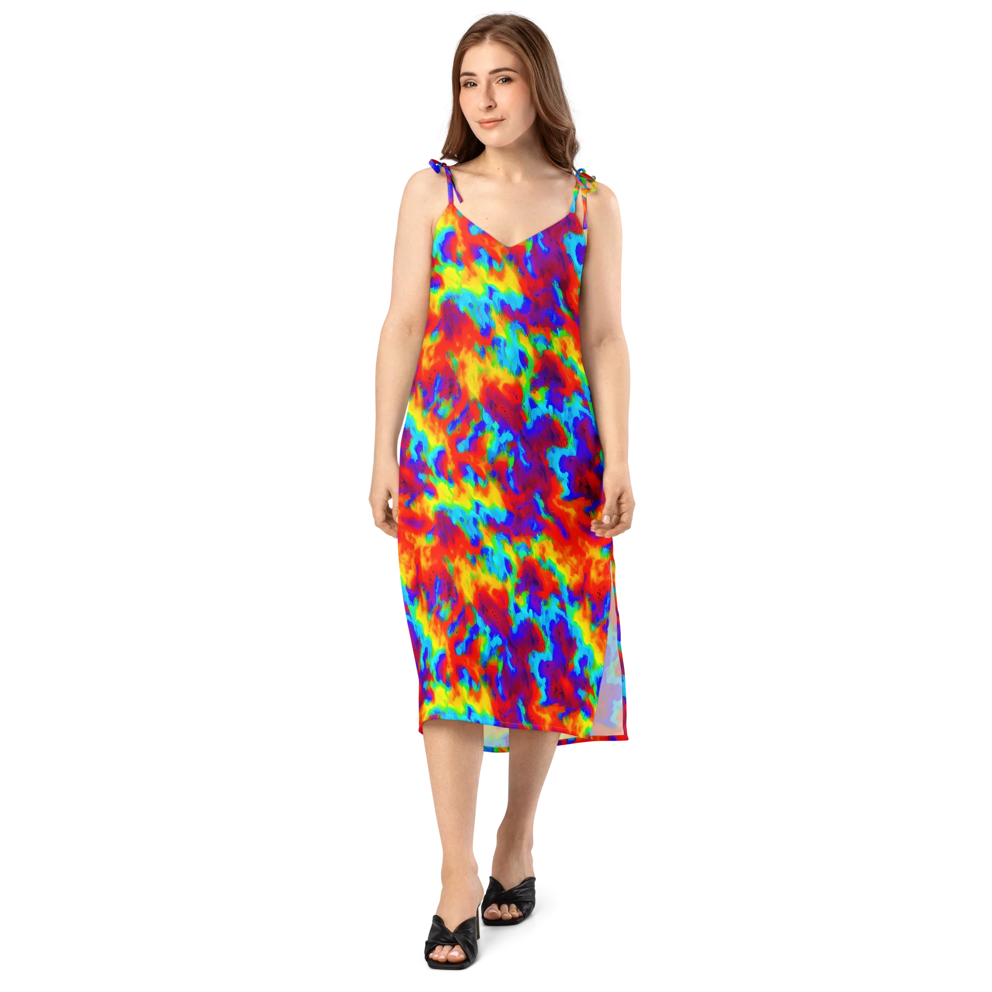 Flame Spectrum on Slip Dress — Front
