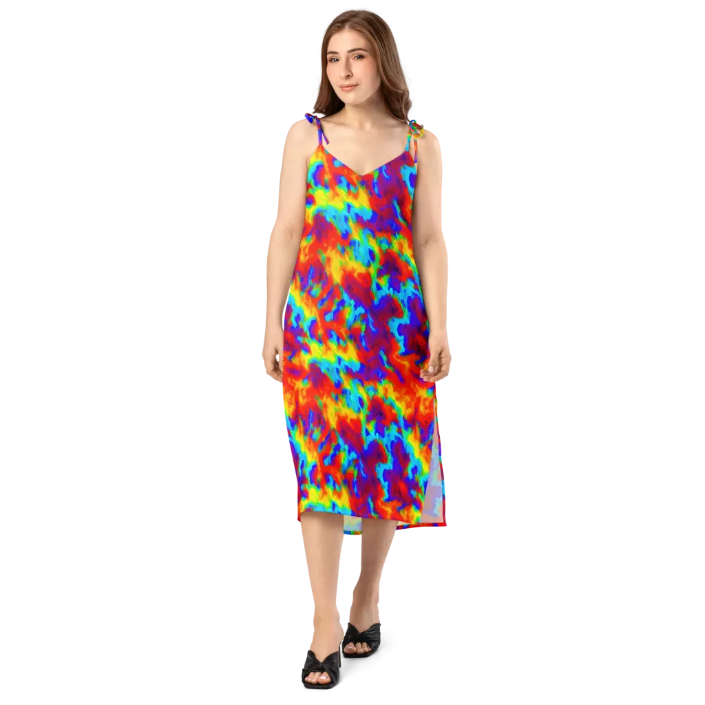 Flame Spectrum on Slip Dress — Front