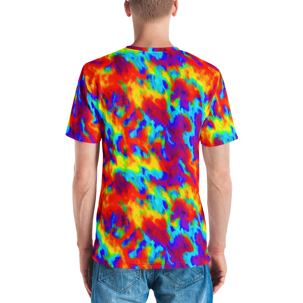 Flame Spectrum on Men's Crew Neck T-Shirt — Back