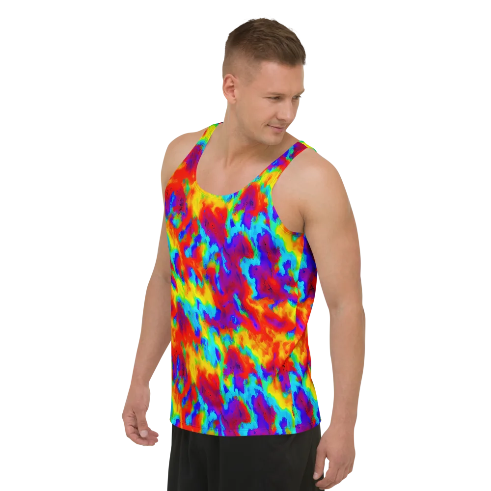 Flame Spectrum on Men's Tank Top — Left Front