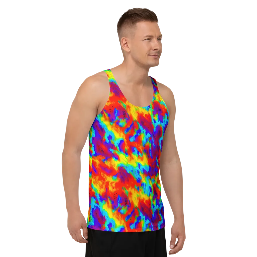Flame Spectrum on Men's Tank Top — Right Front