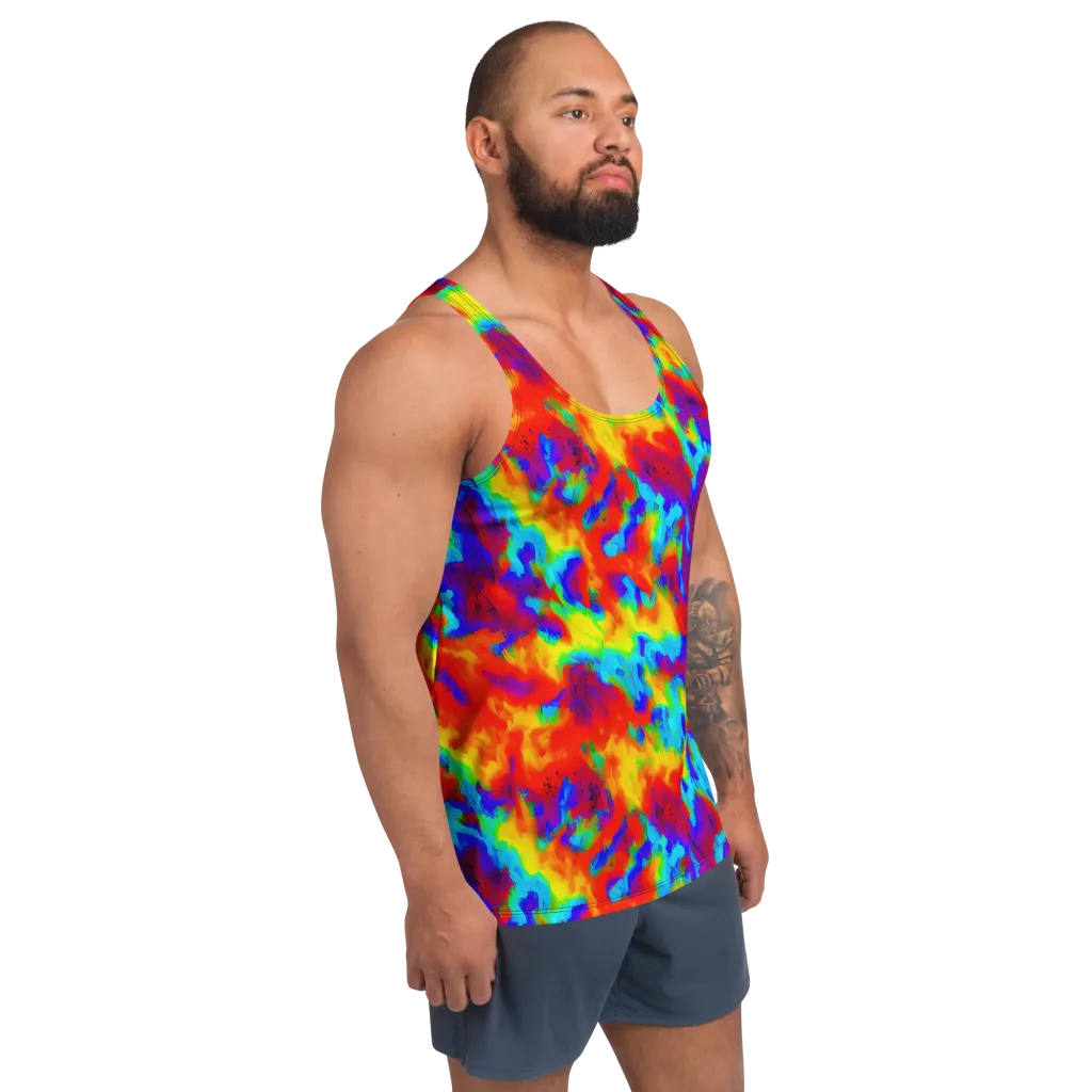 Flame Spectrum on Men's Tank Top — Right Front