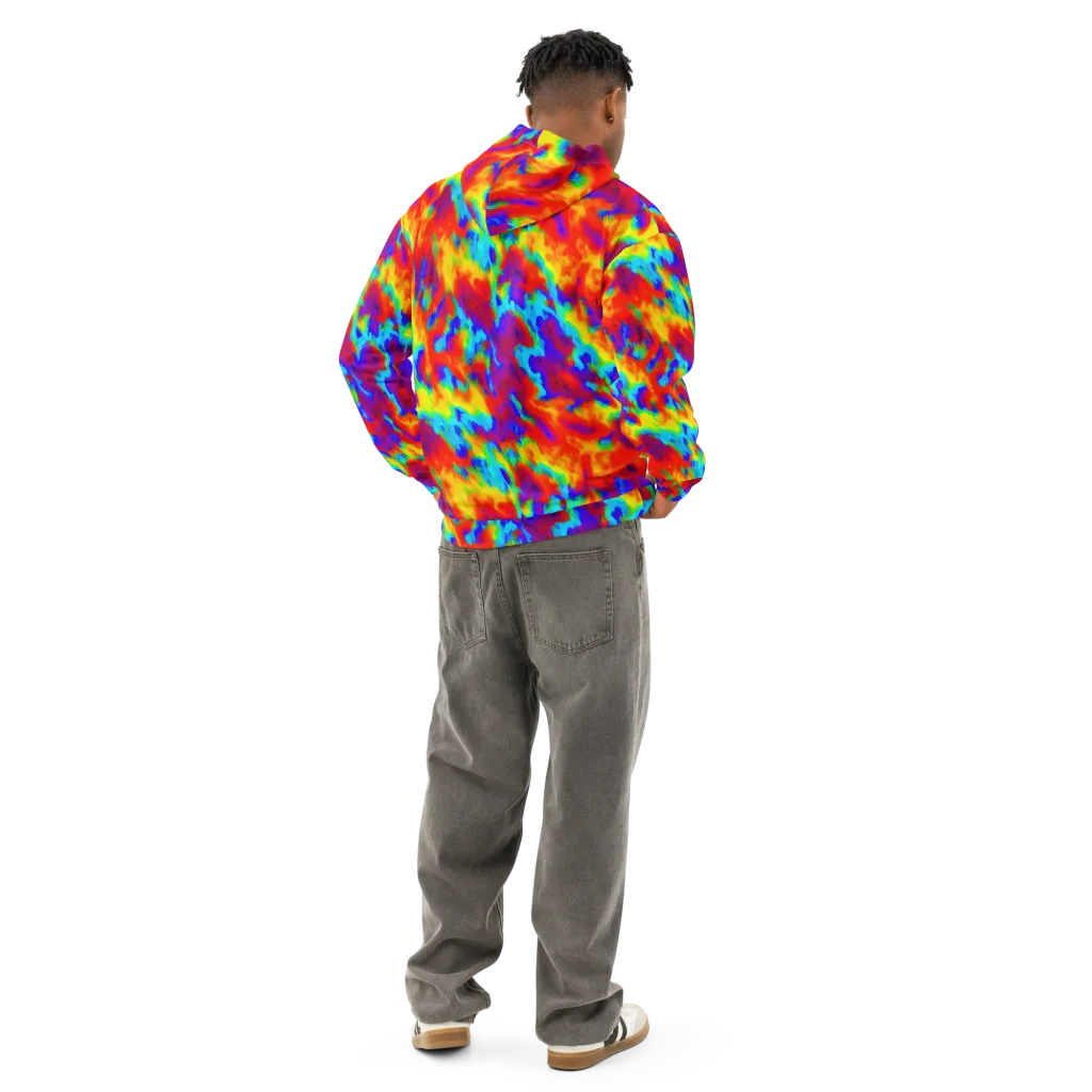Flame Spectrum on Cotton Hoodie — Back
