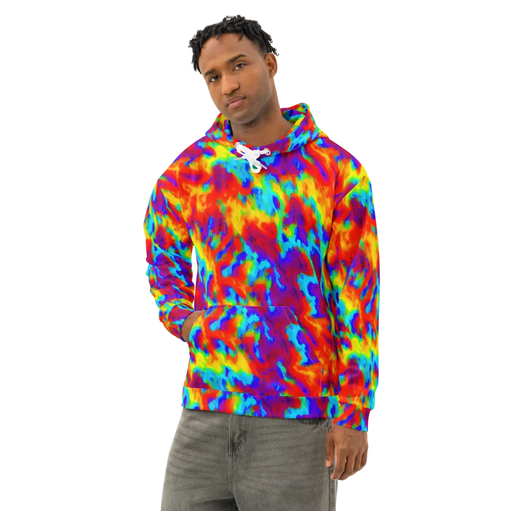 Flame Spectrum on Cotton Hoodie — Left Front