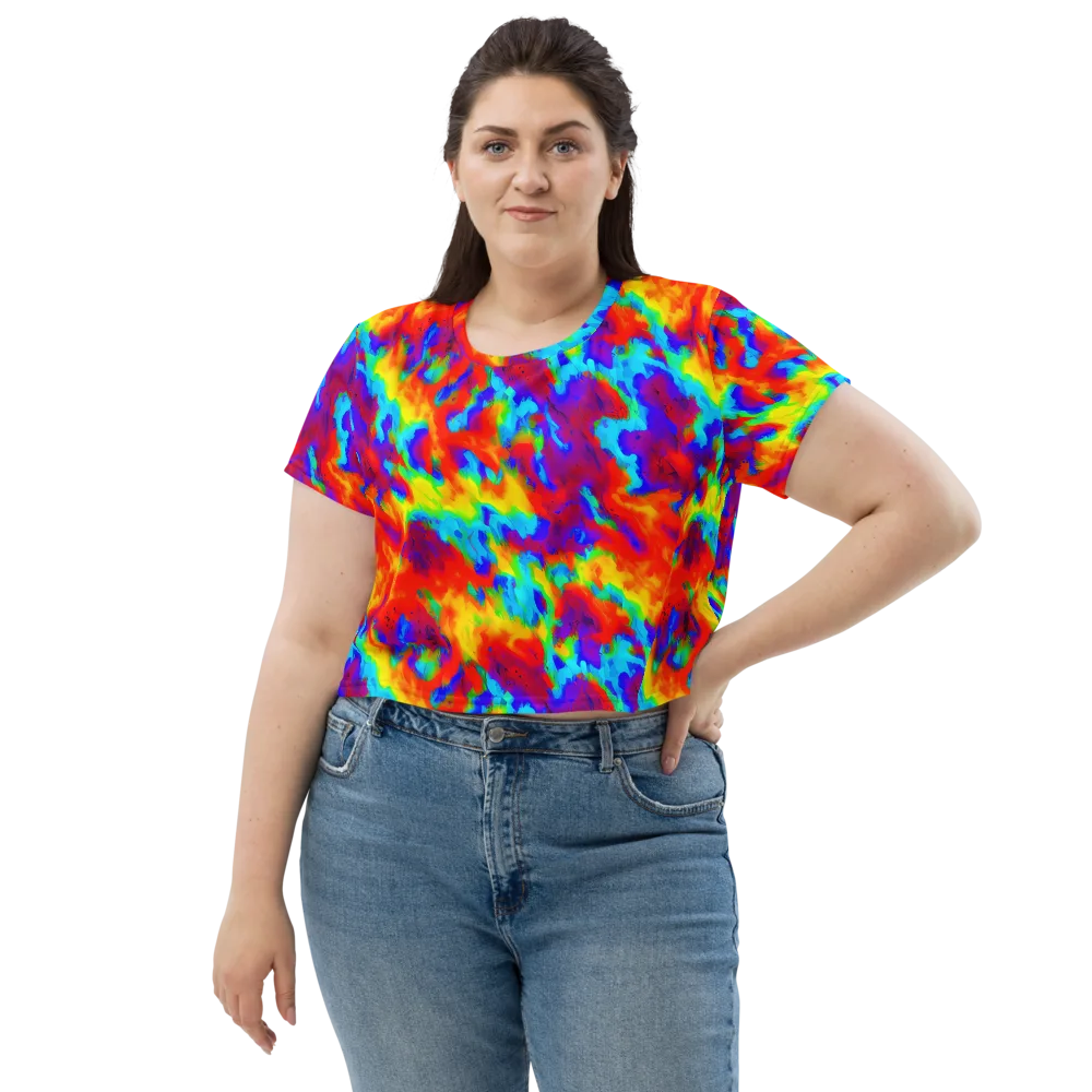 Flame Spectrum on Crop Tee — Front
