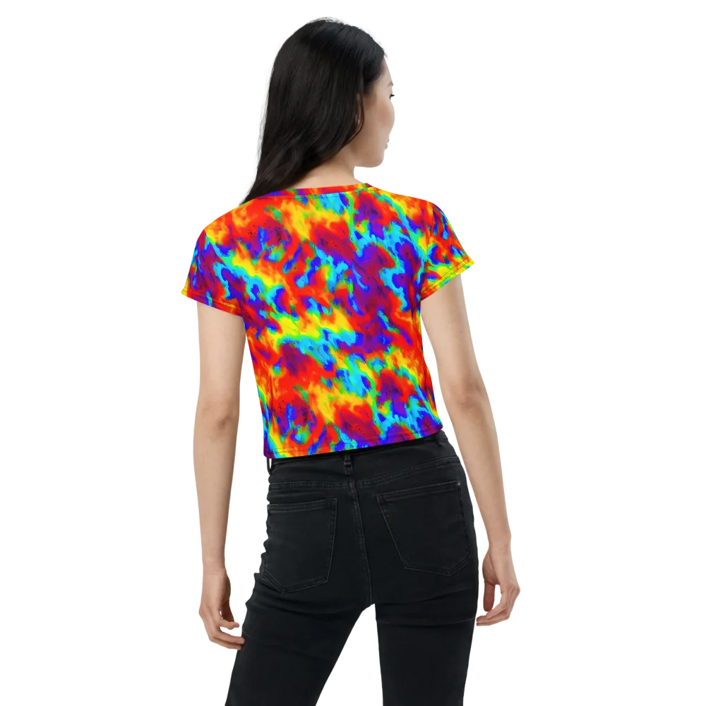 Flame Spectrum on Crop Tee — Back