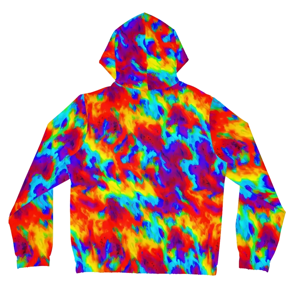 Flame Spectrum on Women's Full-Zip Hoodie — Back