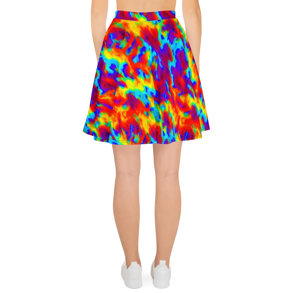 Flame Spectrum on Skater Skirt — Back