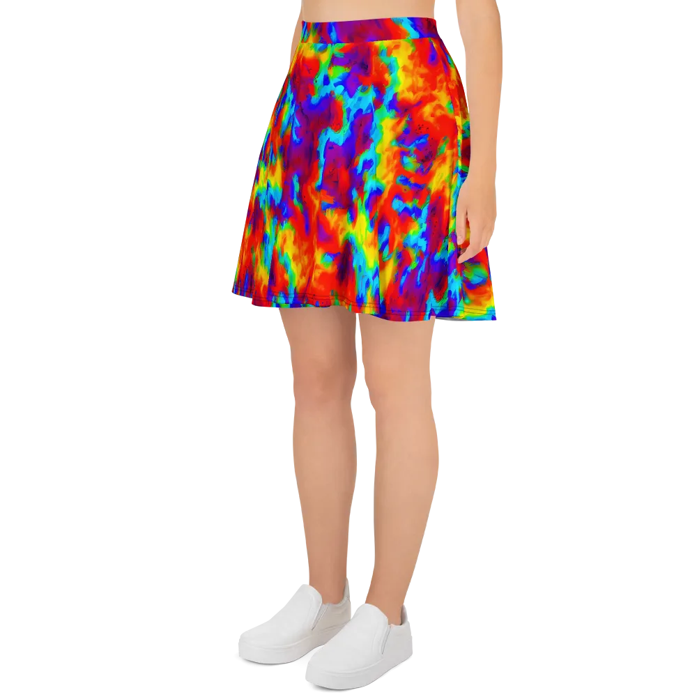 Flame Spectrum on Skater Skirt — Left