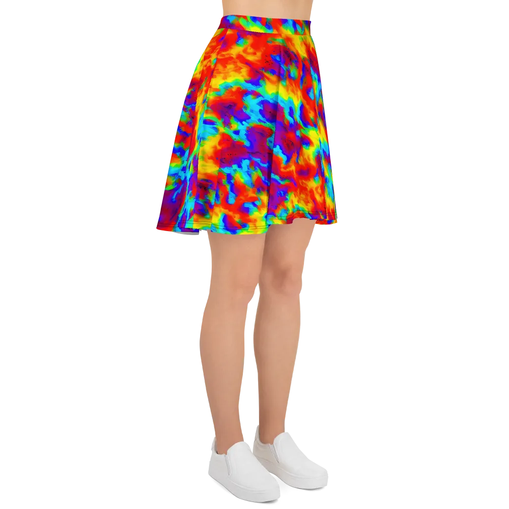 Flame Spectrum on Skater Skirt — Right