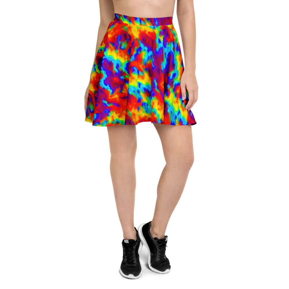 Flame Spectrum on Skater Skirt — Front