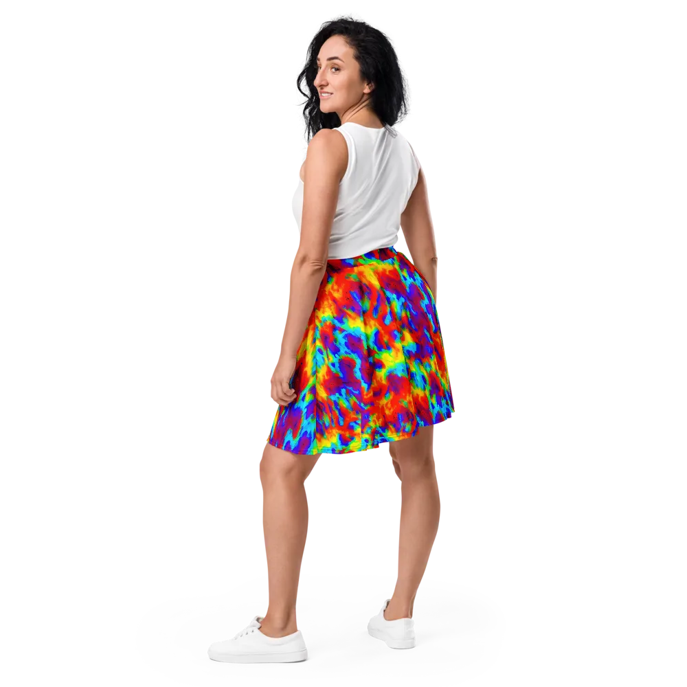 Flame Spectrum on Skater Skirt — Back