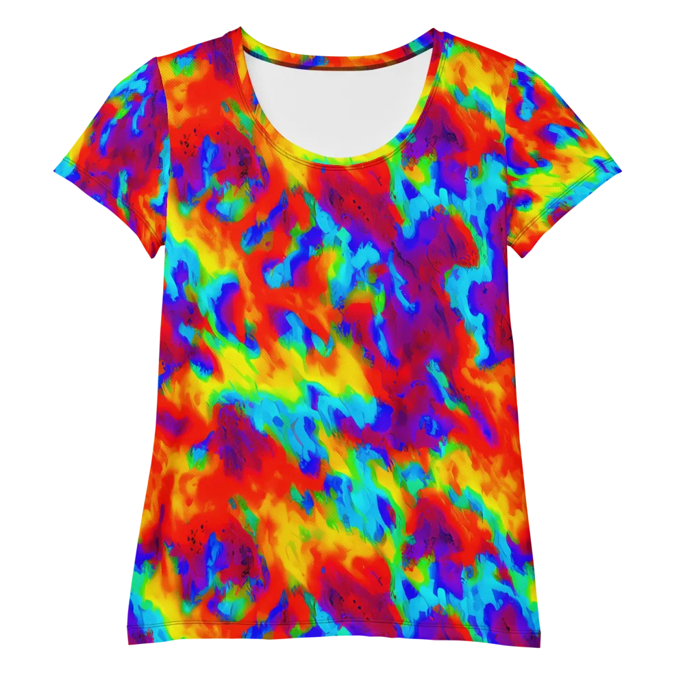 Flame Spectrum on Women's Athletic T-Shirt — Front