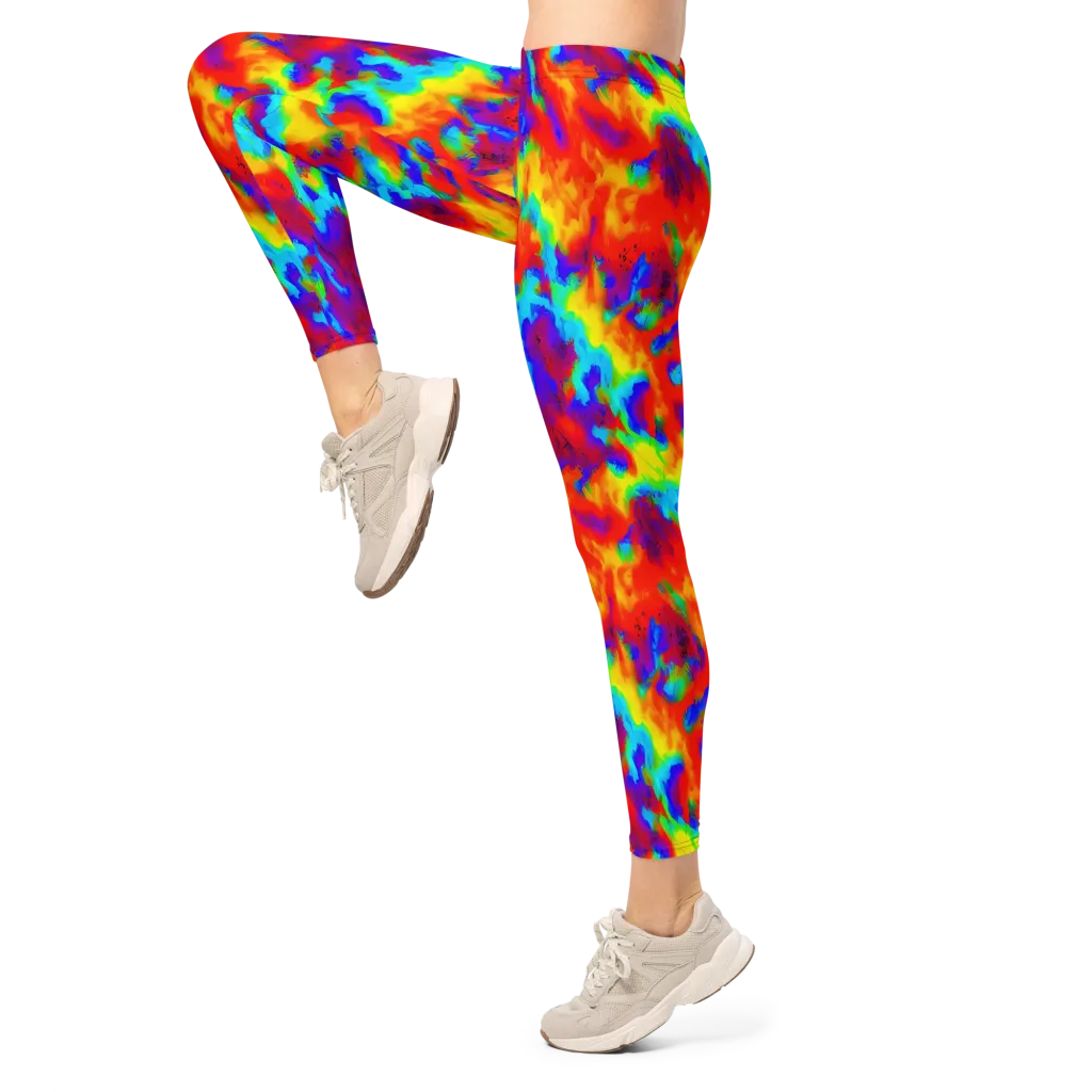 Flame Spectrum on Leggings — Left