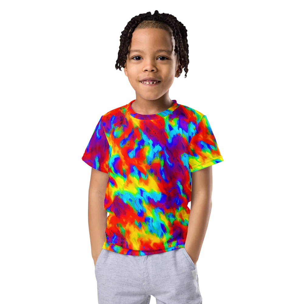 Flame Spectrum on Kids Crew Neck T-Shirt — Front