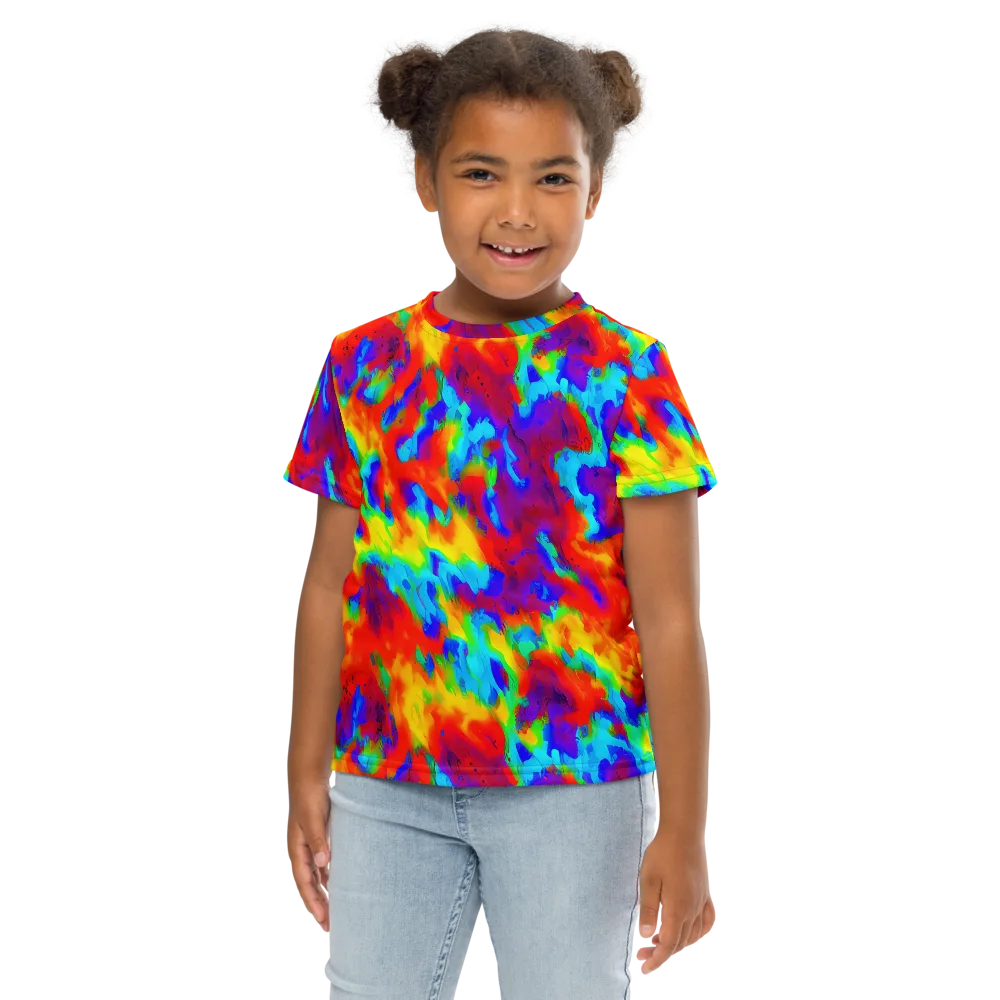 Flame Spectrum on Kids Crew Neck T-Shirt — Front
