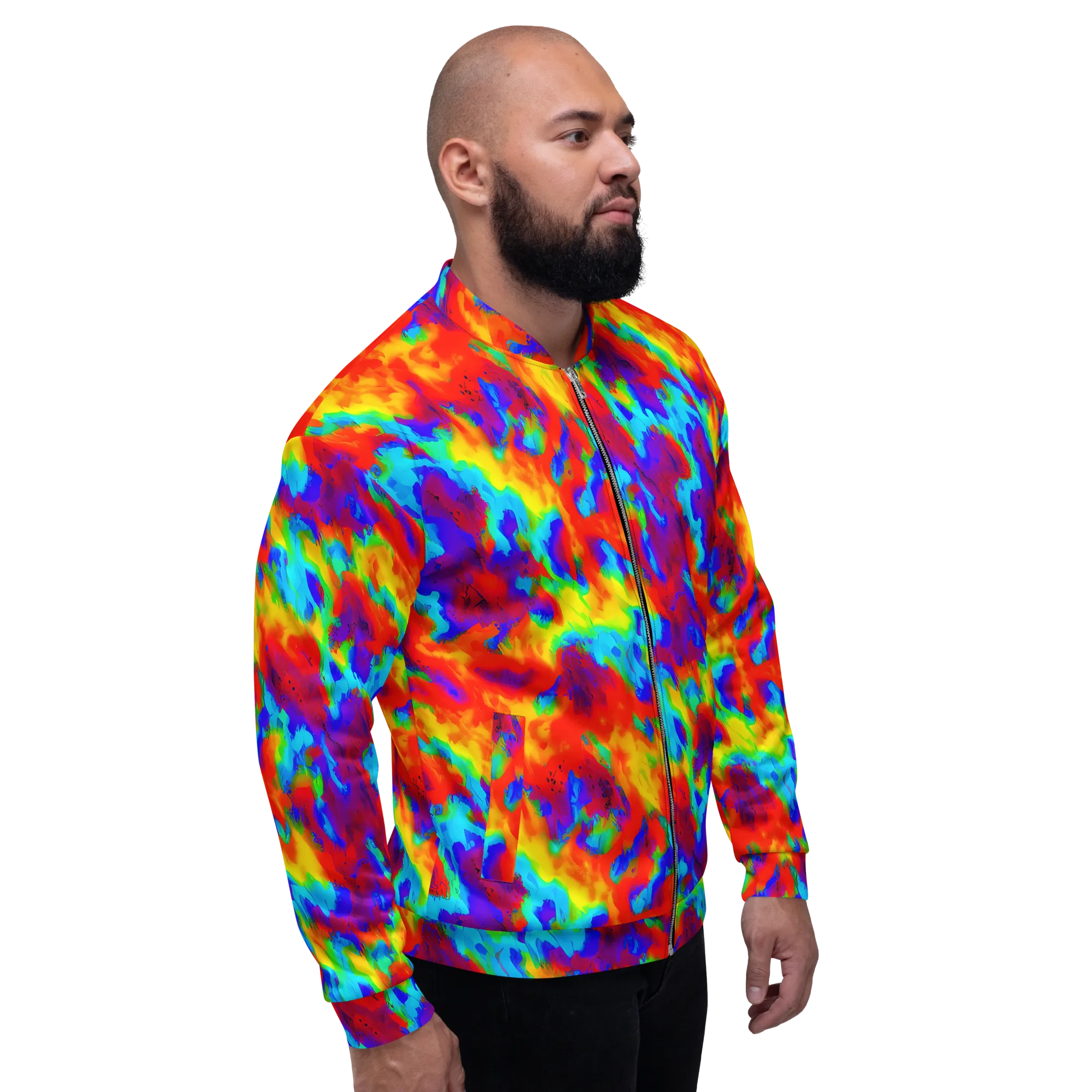 Flame Spectrum on Bomber Jacket — Right