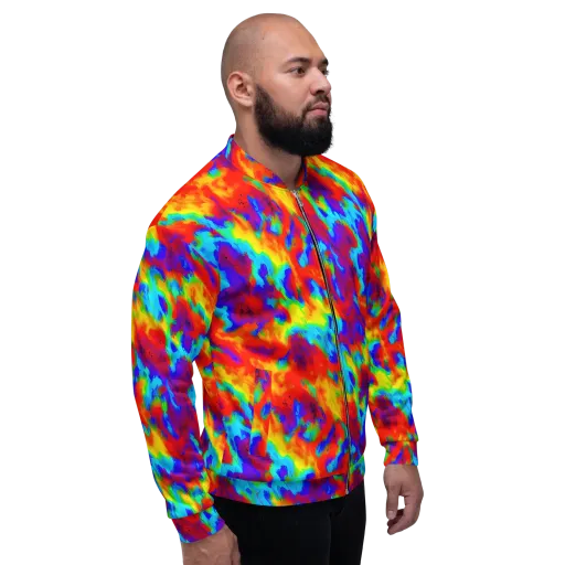 Flame Spectrum on a Bomber Jacket