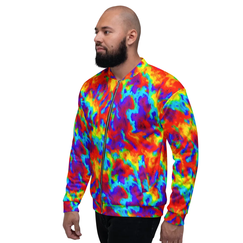 Flame Spectrum on Bomber Jacket — Left
