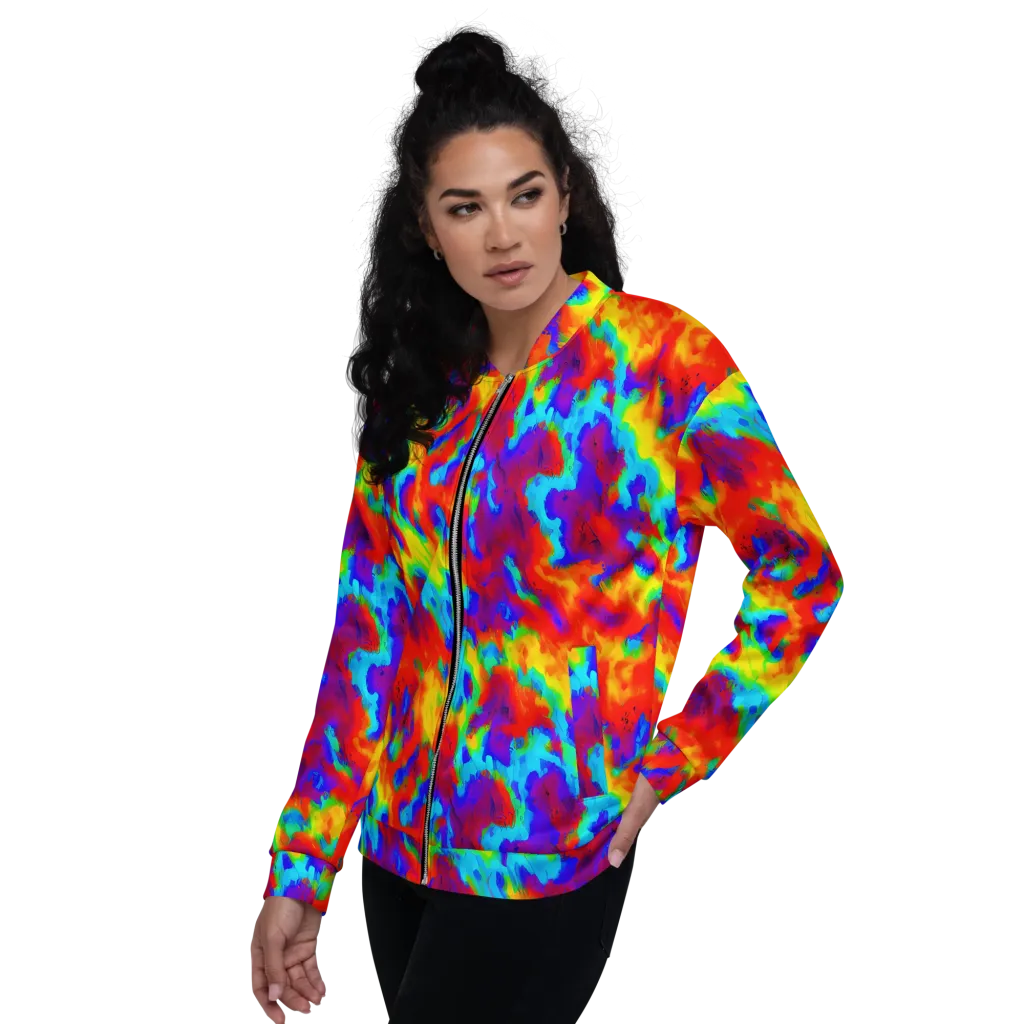 Flame Spectrum on Bomber Jacket — Left