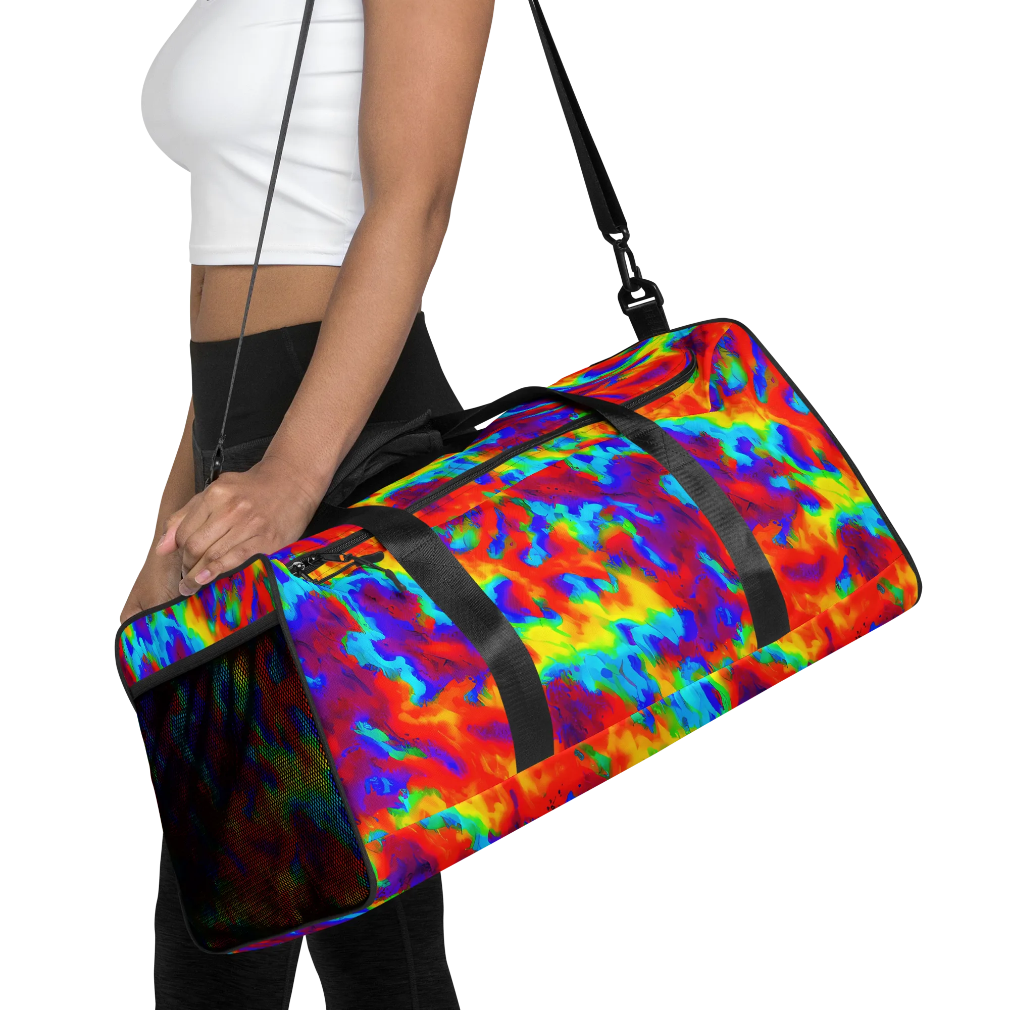 Flame Spectrum on Duffle Bag — Front