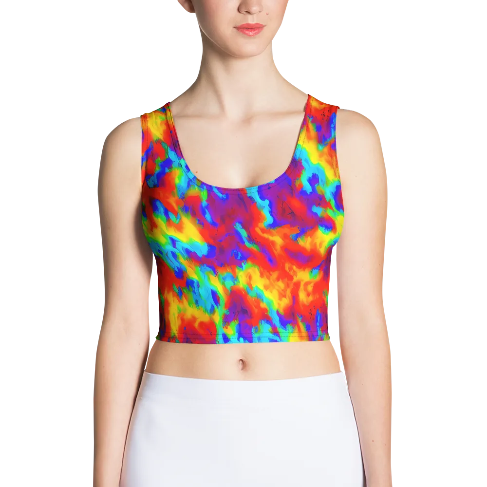 Flame Spectrum on Crop Top — Front