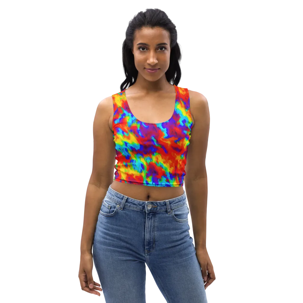 Flame Spectrum on Crop Top — Front
