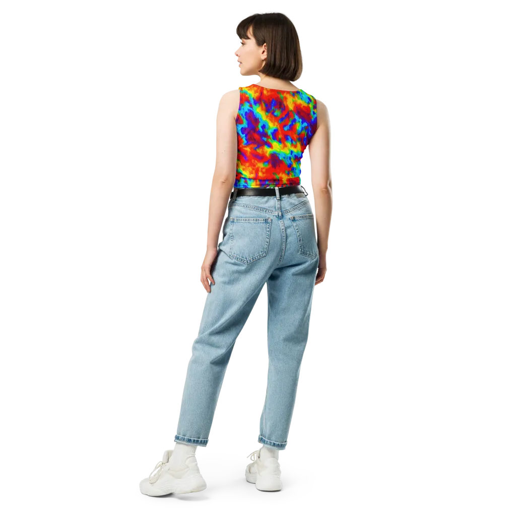 Flame Spectrum on Crop Top — Back
