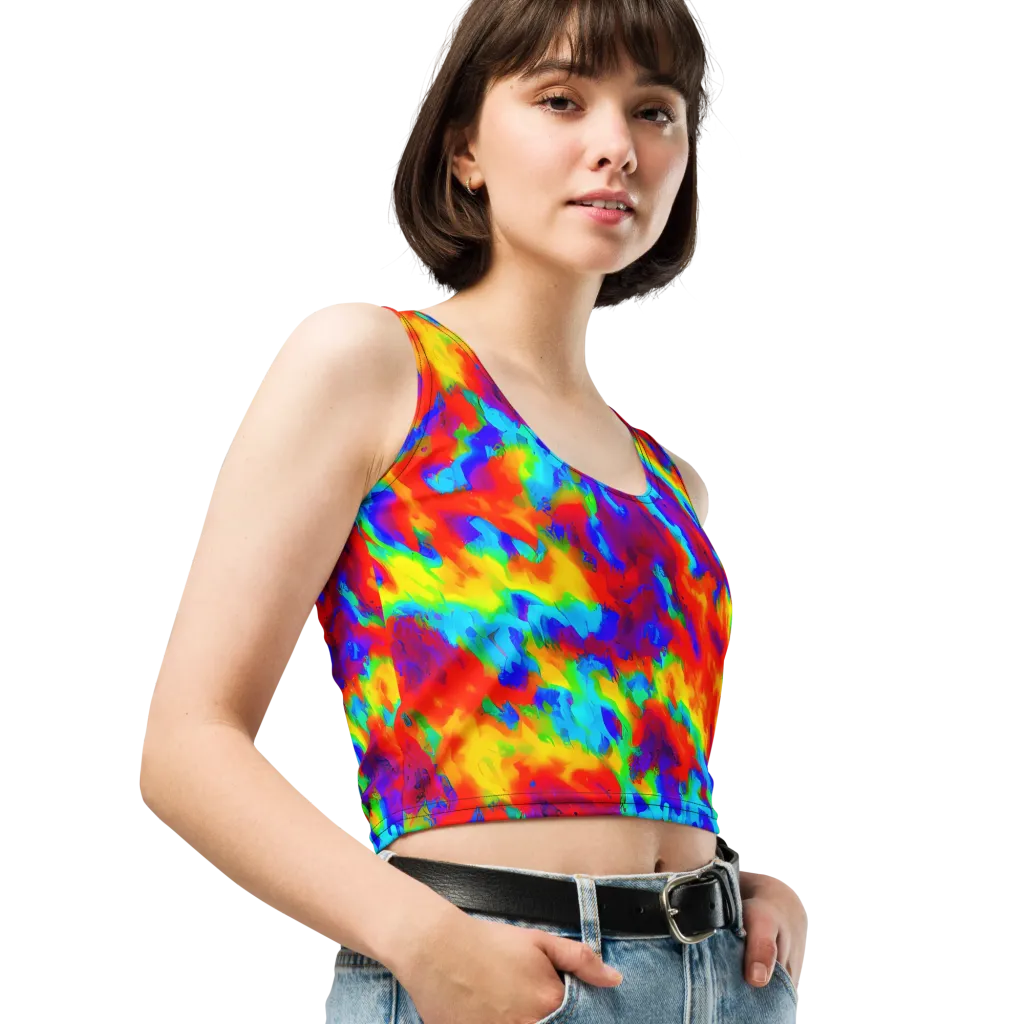 Flame Spectrum on Crop Top — Right Front
