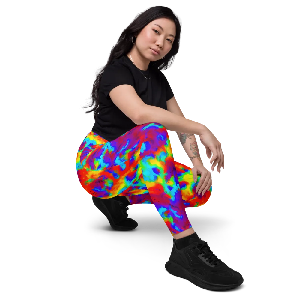 Flame Spectrum on Leggings with Pockets — Right Front