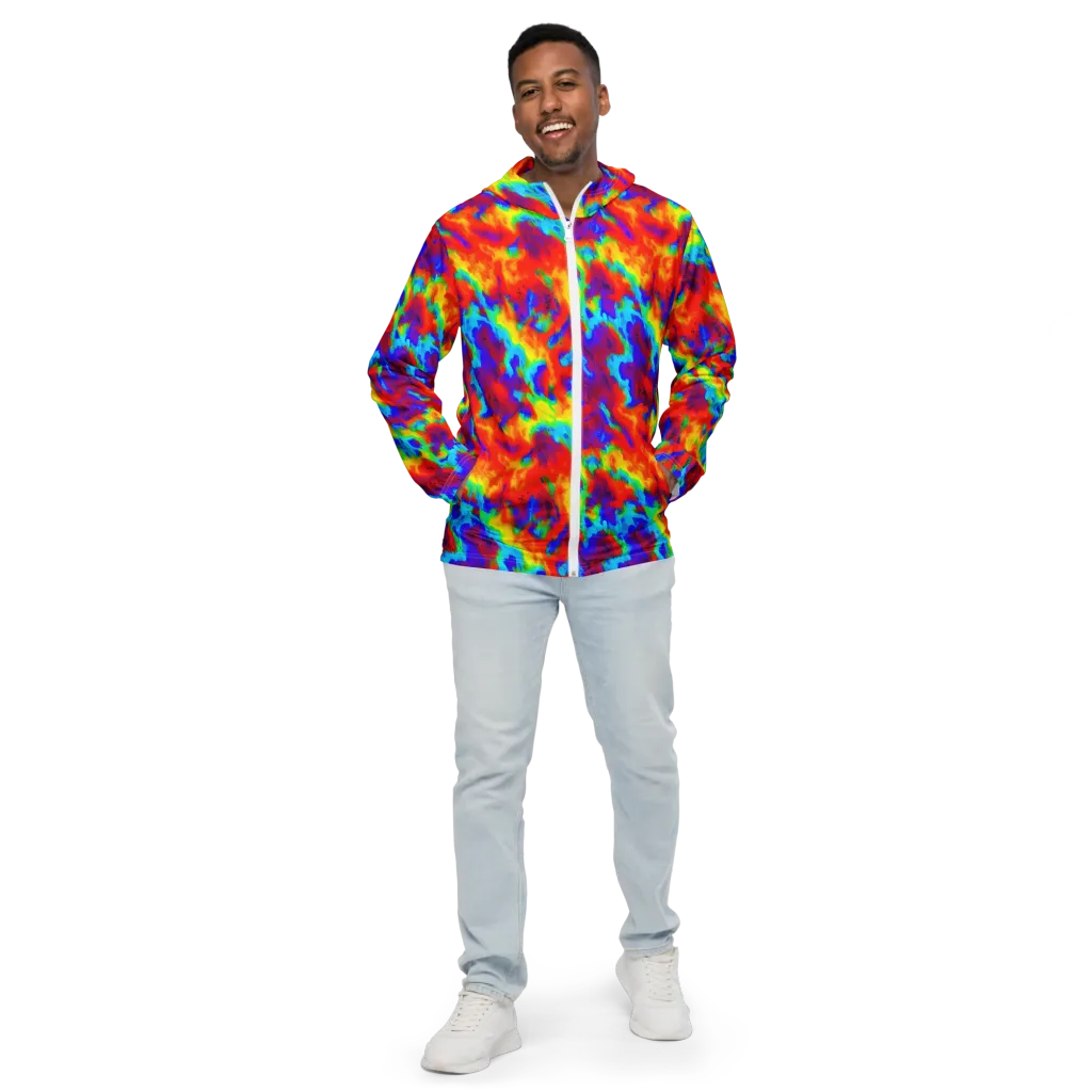 Flame Spectrum on Men's Windbreaker — Front