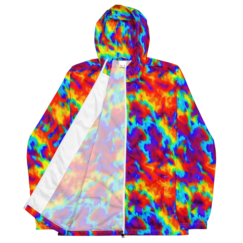 Flame Spectrum on Men's Windbreaker — Front