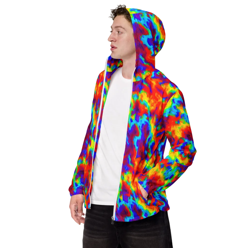 Flame Spectrum on Men's Windbreaker — Left Front