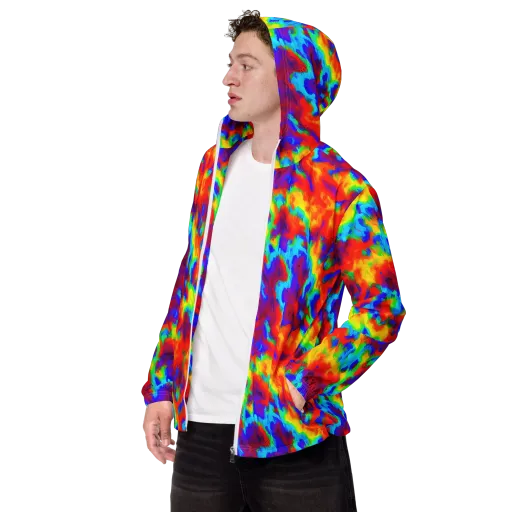 Flame Spectrum on a Men's Windbreaker
