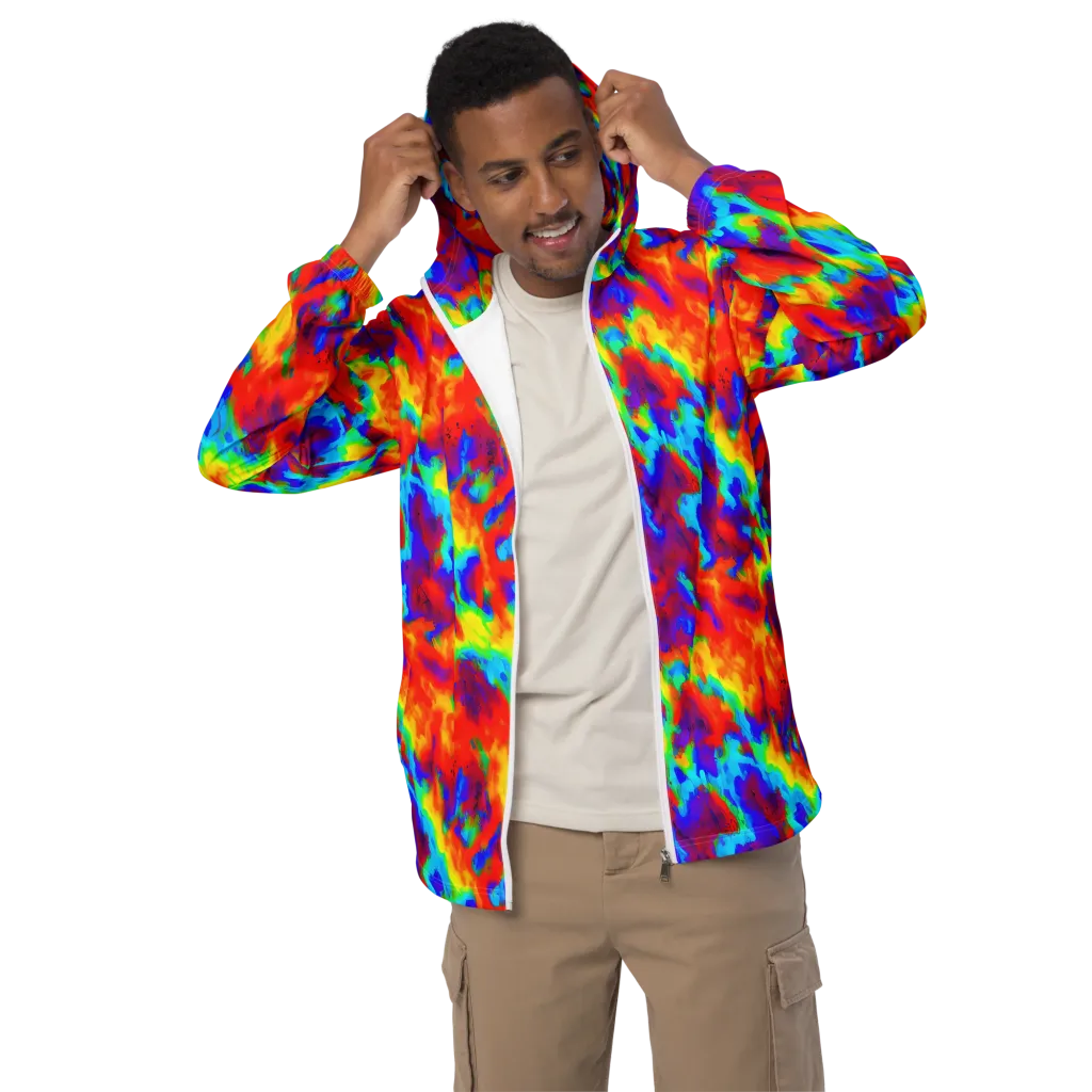 Flame Spectrum on Men's Windbreaker — Front