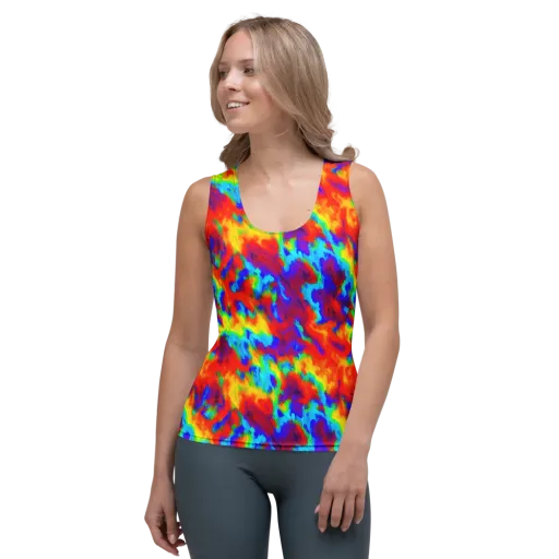 Flame Spectrum on a Women's Tank Top