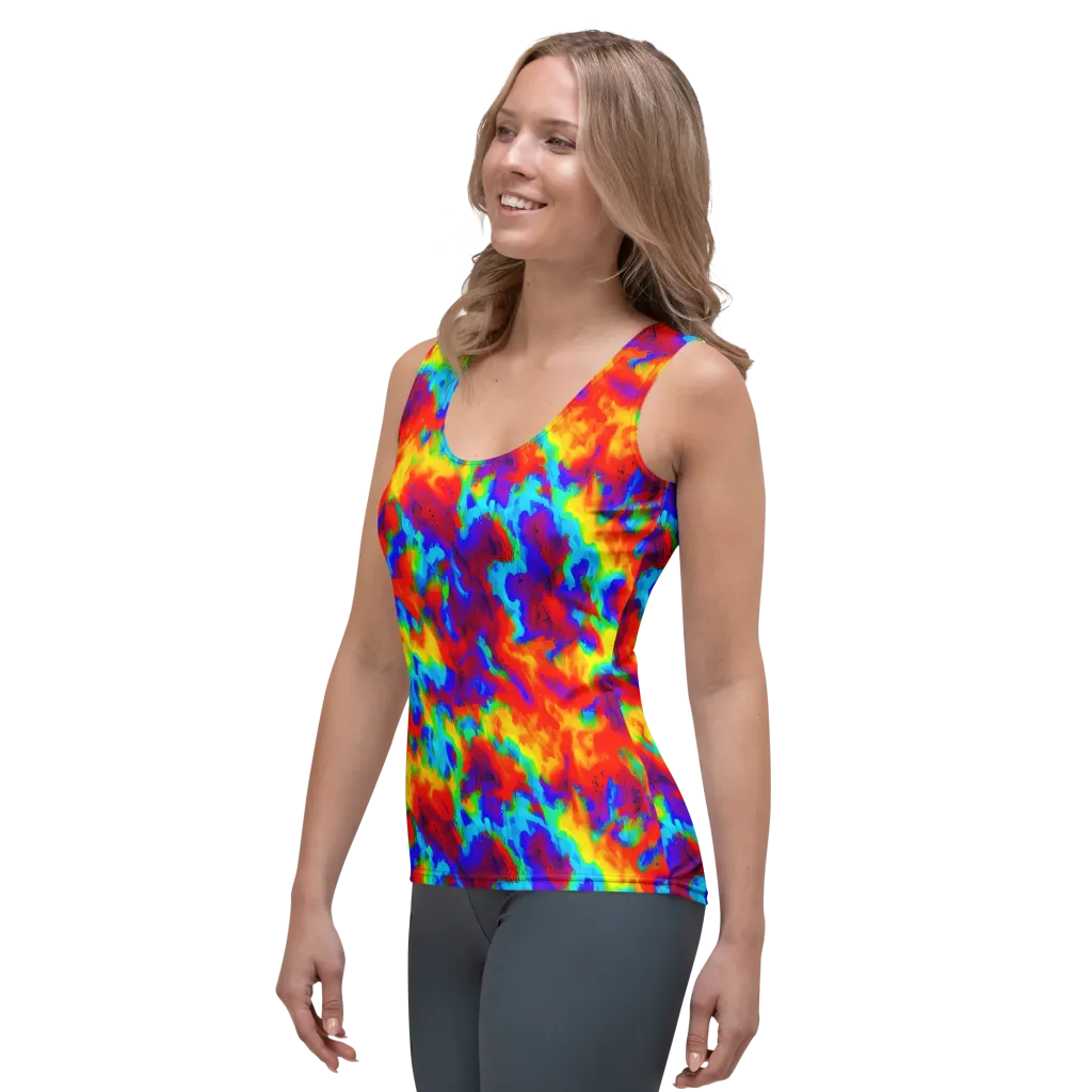 Flame Spectrum on Women's Tank Top — Left Front