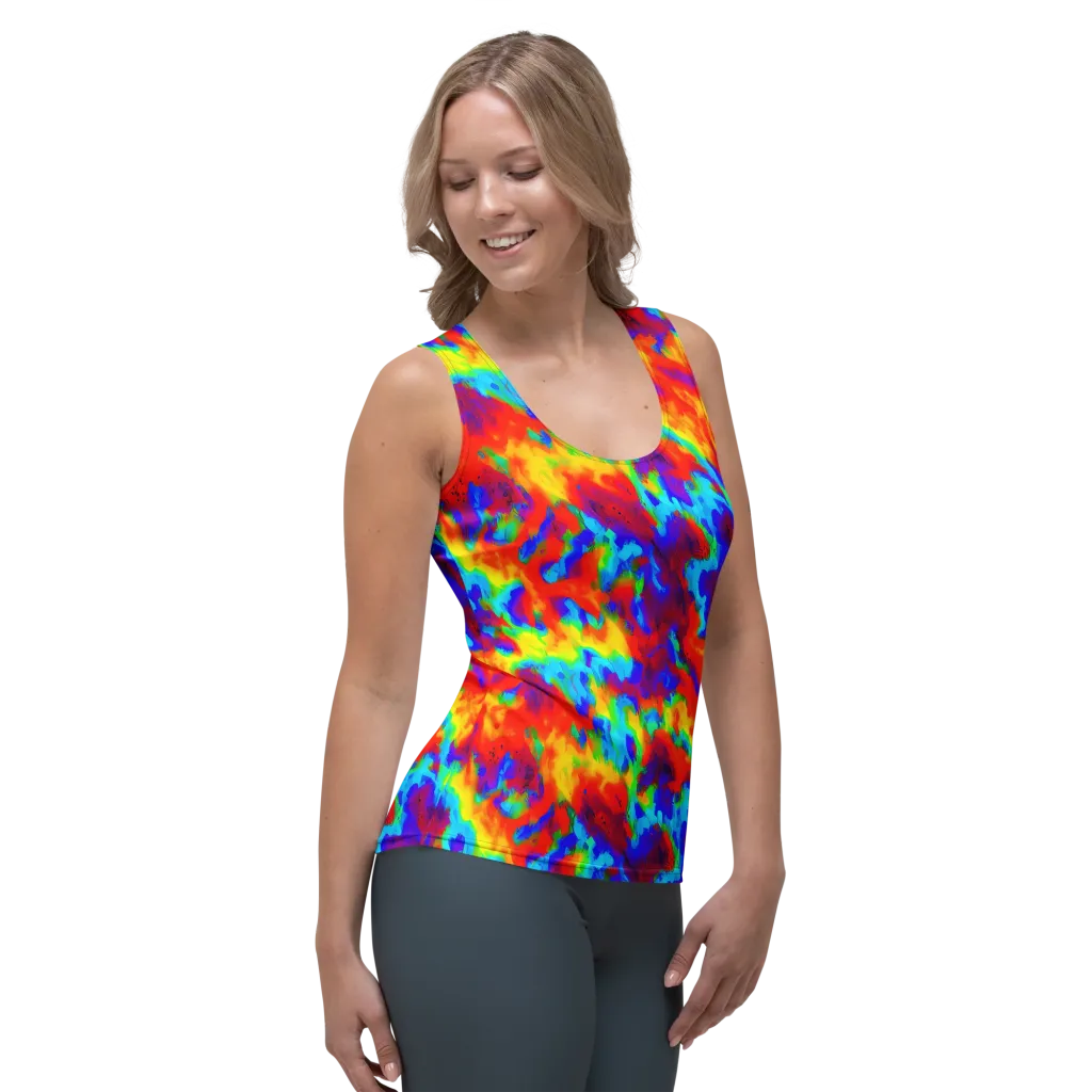 Flame Spectrum on Women's Tank Top — Right Front