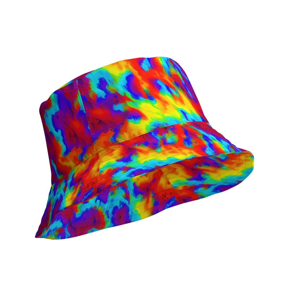 Flame Spectrum on Reversible Bucket Hat — Product details Outside