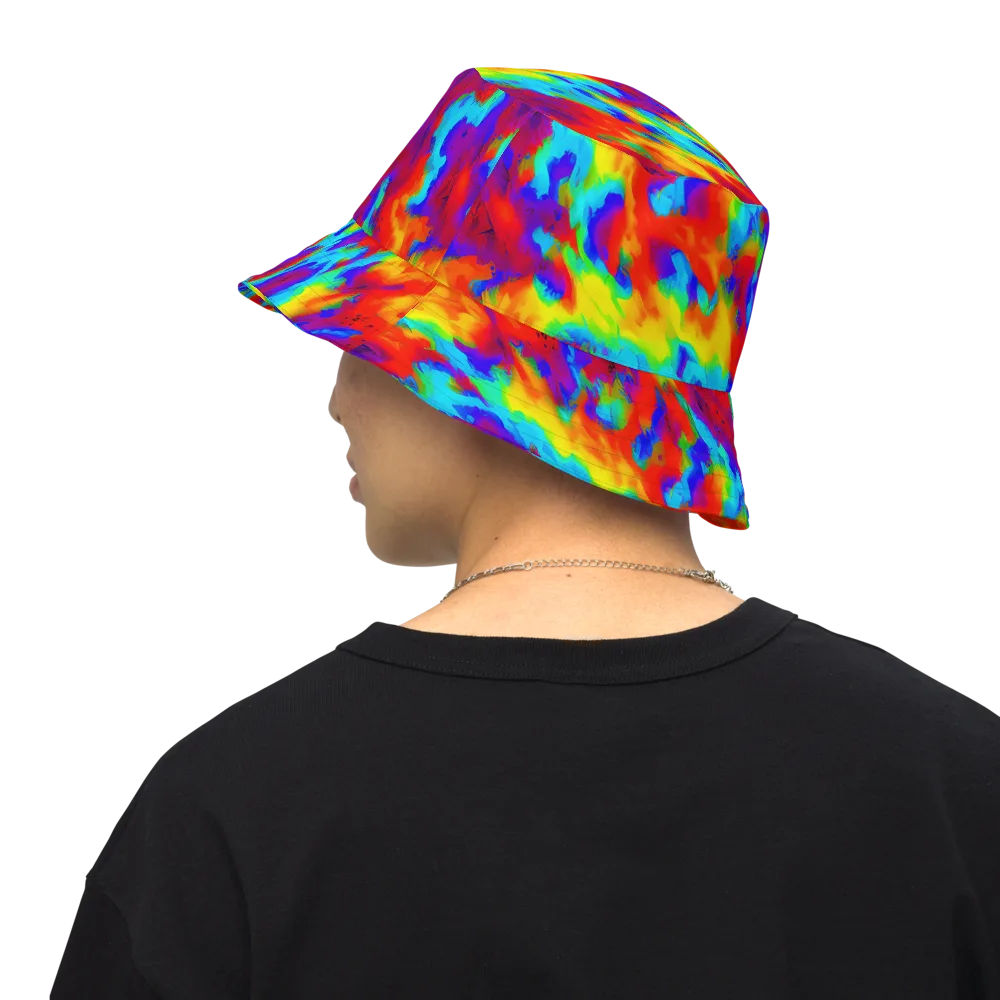 Flame Spectrum on Reversible Bucket Hat — Back Inside
