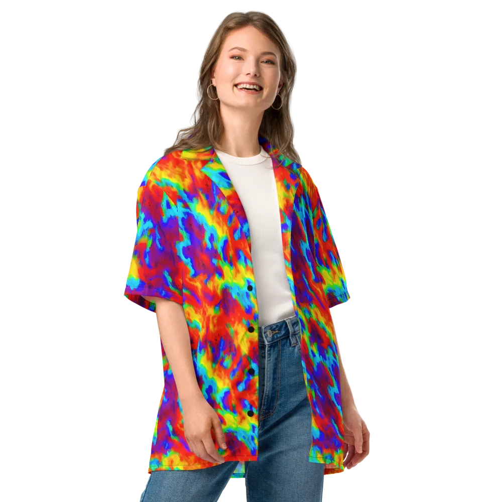 Flame Spectrum on Button Shirt — Front