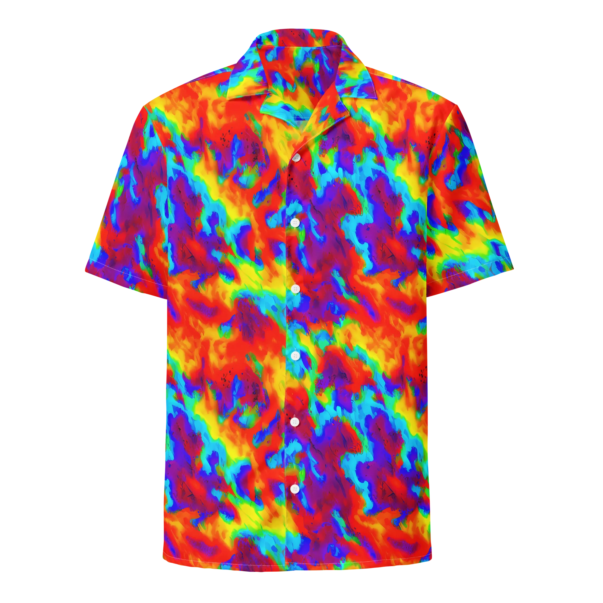 Flame Spectrum on Button Shirt — Front