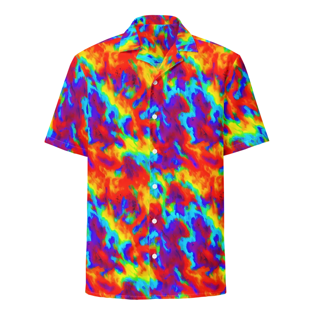 Flame Spectrum on Button Shirt — Front