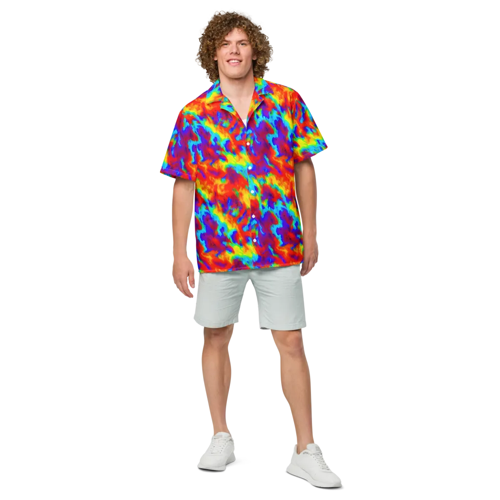 Flame Spectrum on Button Shirt — Front
