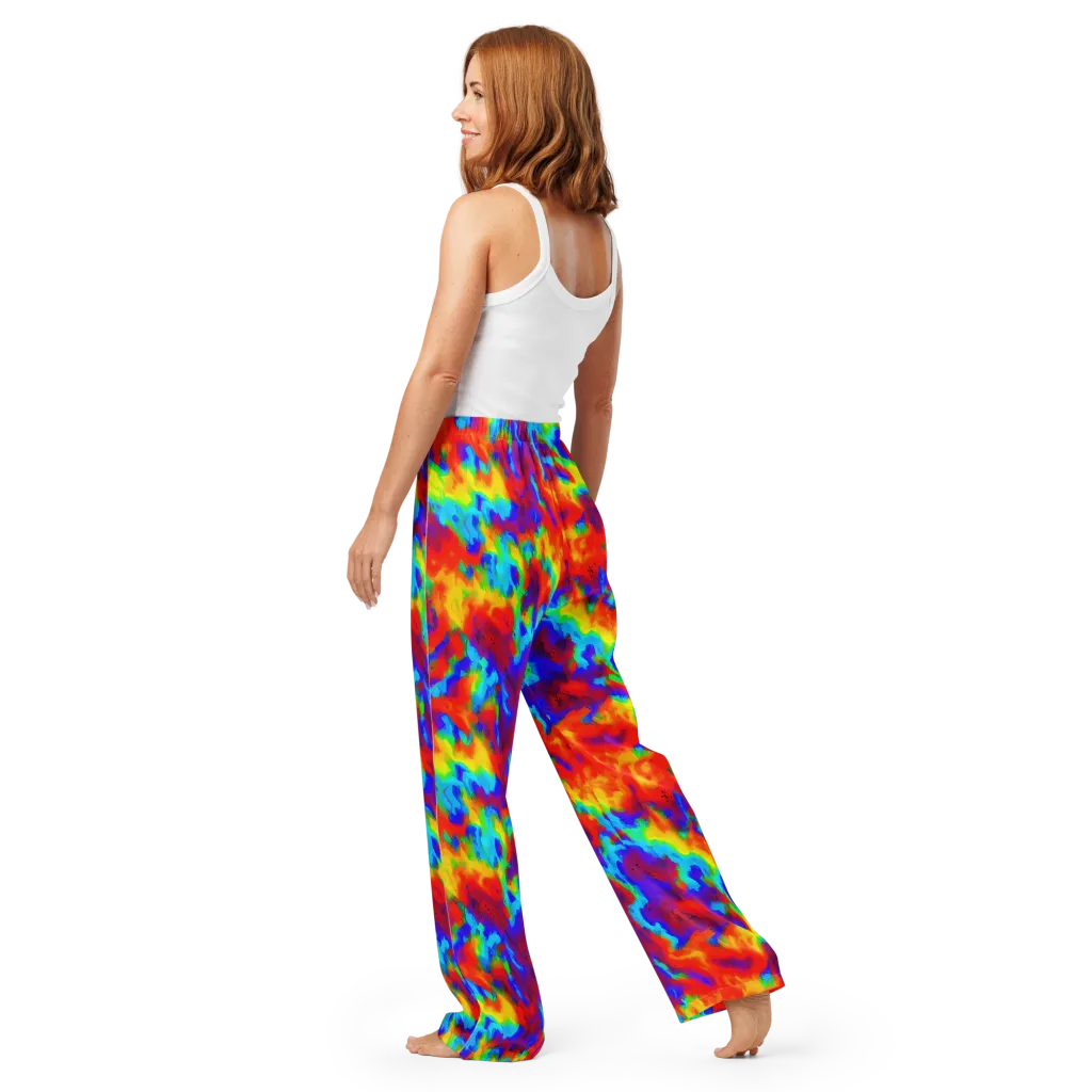 Flame Spectrum on Women's Pajama Pants — Back