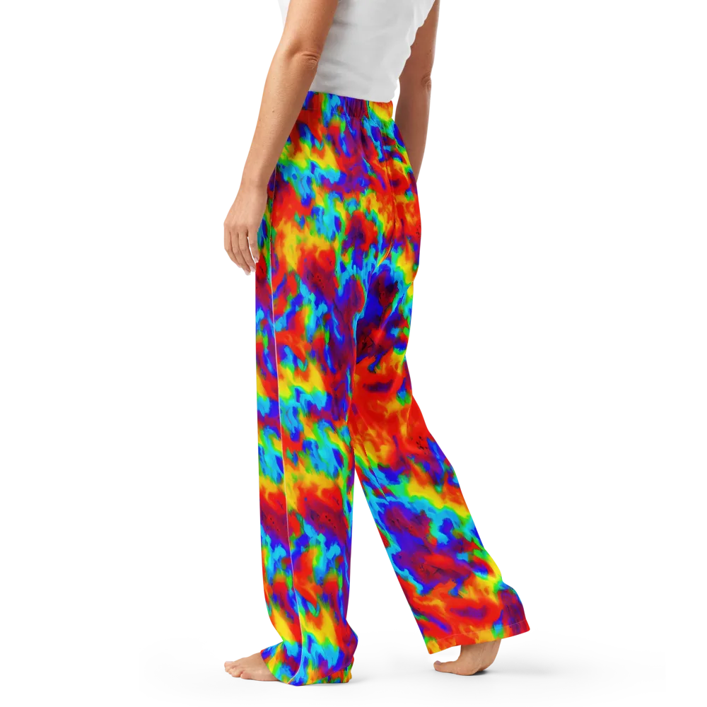 Flame Spectrum on Women's Pajama Pants — Left